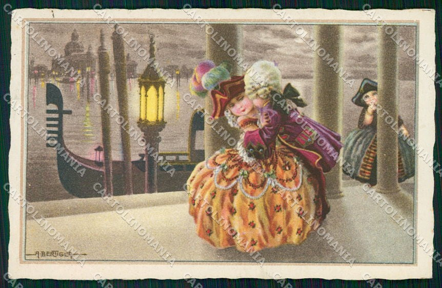 Artist Signed Bertiglia Children serie 2455 Venezia cartolina XP8068 – fronte