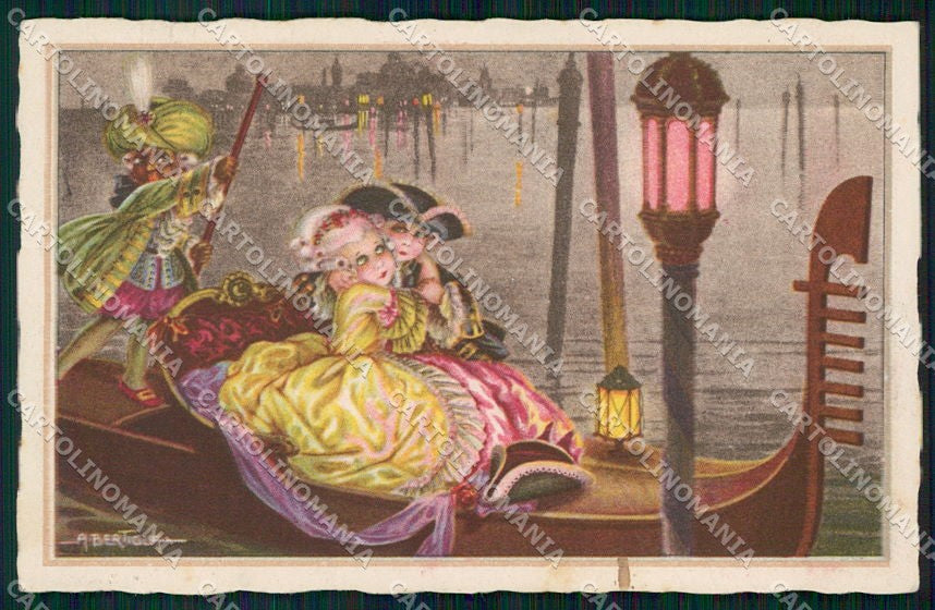 Artist Signed Bertiglia Children serie 2455 Venezia cartolina XP8069 – fronte