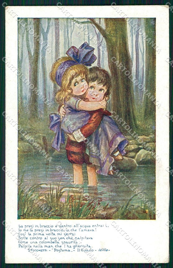 Artist Signed Bertiglia Children serie 2135 cartolina XP8072 – fronte