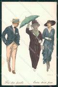 Artist Signed Bianchi Bulldog Glamour Fashion Lady serie 2041-1 cartolina XP8116 – fronte