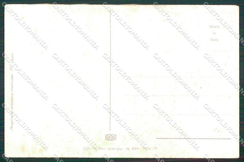 Artist Signed Bianchi Horse Romantic Couple serie 2024 cartolina XP8117 – retro