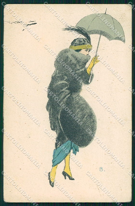 Artist Signed Bianchi Glamour Fashion Lady serie 2847-2 cartolina XP8137 – fronte