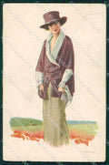 Artist Signed Bianchi Glamour Fashion Lady serie 2157 cartolina XP8139 – fronte