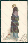 Artist Signed Bianchi Glamour Fashion Lady serie 2174 cartolina XP8141 – fronte