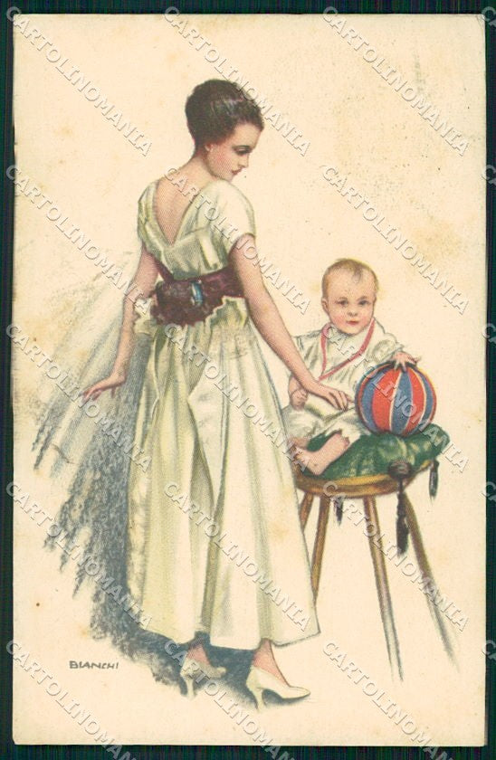 Artist Signed Bianchi Glamour Fashion Lady serie 968-3 cartolina XP8155 – fronte