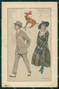 Artist Signed Bianchi Horse Romantic Couple serie 851-5 PIEGHE cartolina XP8156 – fronte