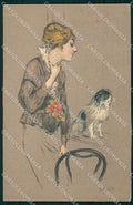 Artist Signed Bianchi Glamour Fashion Lady serie 726-4 cartolina XP8164 – fronte