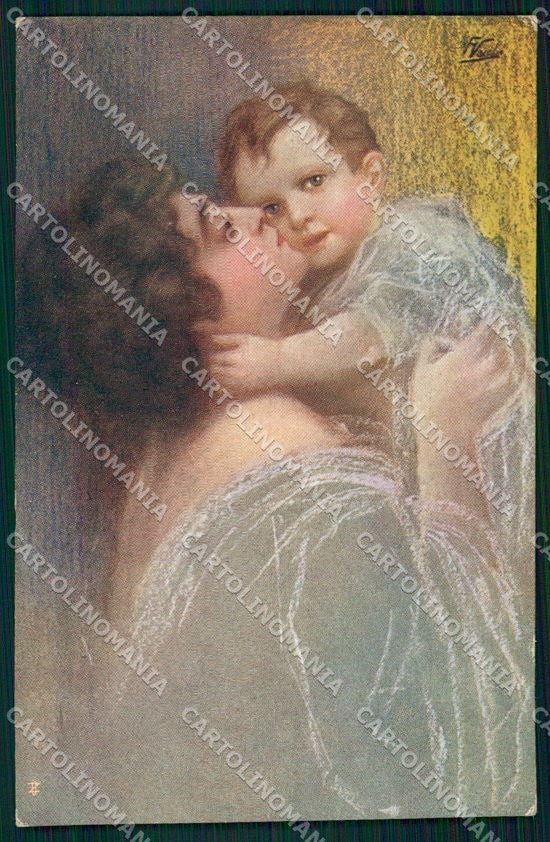 Artist Signed F. Vecchi Glamour Fashion Lady serie 7004-1 cartolina XP8193 – fronte