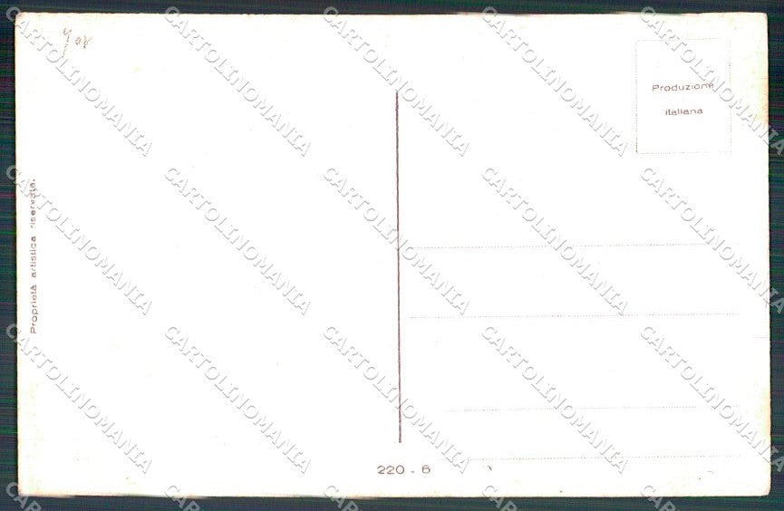 Artist Signed F. Vecchi Romantic Couple serie 220-6 cartolina XP8194 – retro