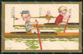 Artist Signed Children Bambini Sport Degami 2202 cartolina XP8209 – fronte