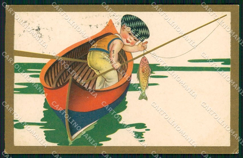 Artist Signed Children Bambini Sport Degami 2202 cartolina XP8210 – fronte