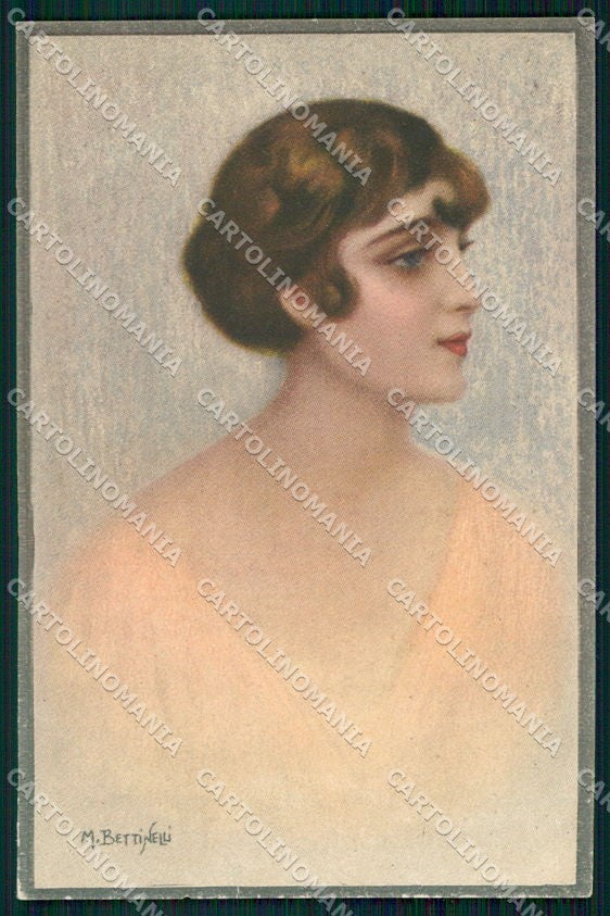 Artist Signed Bettinelli Glamour Fashion Lady serie 832-2 cartolina XP8245 – fronte