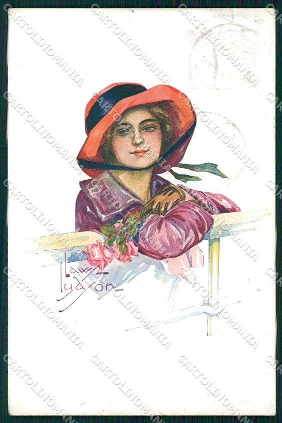 Artist Signed Law Ludson Glamour Fashion Lady serie 60-2 cartolina XP8258 – fronte