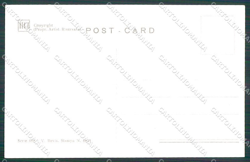 Artist Signed Monestier Couple Greyhound Dog serie 882 cartolina XP8266 – retro