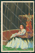 Artist Signed Busi Glamour Fashion Lady Degami 1000 cartolina XP8276 – fronte