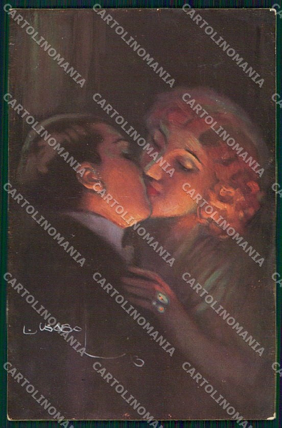 Artist Signed Usabal Romantic Couple serie 1249 cartolina XP8287 – fronte
