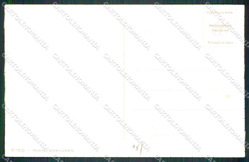 Artist Signed Paris Gravures 2120 Kiss Romantic Couple cartolina XP8307 – retro