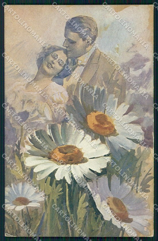 Artist Signed Guerzoni Romantic Couple serie 1042-2 cartolina XP8329 – fronte