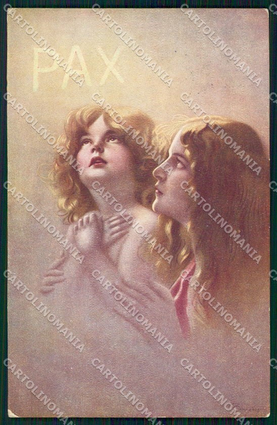 Artist Signed Guerzoni Propaganda WW1 Pax serie 759 cartolina XP8330 – fronte