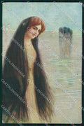 Artist Signed Guerzoni Glamour Fashion Lady serie 2707-4 cartolina XP8333 – fronte