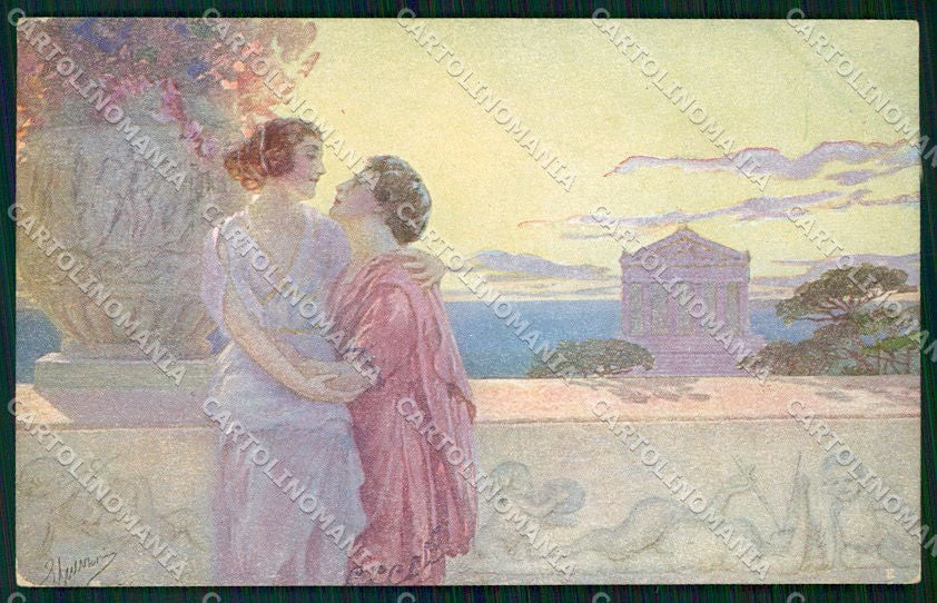 Artist Signed Guerzoni Romantic Couple serie 1034-6 cartolina XP8341 – fronte