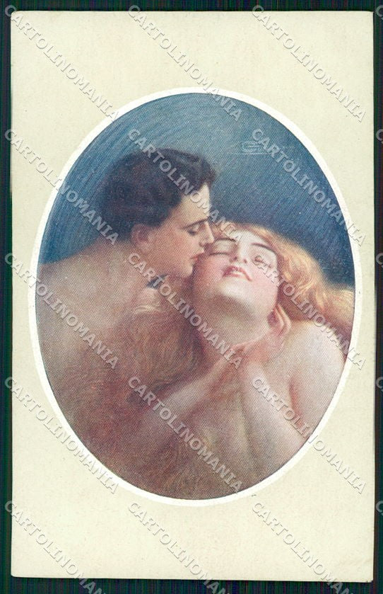 Artist Signed Guerzoni Kiss Romantic Couple serie 340 BIS-1 cartolina XP8351 – fronte