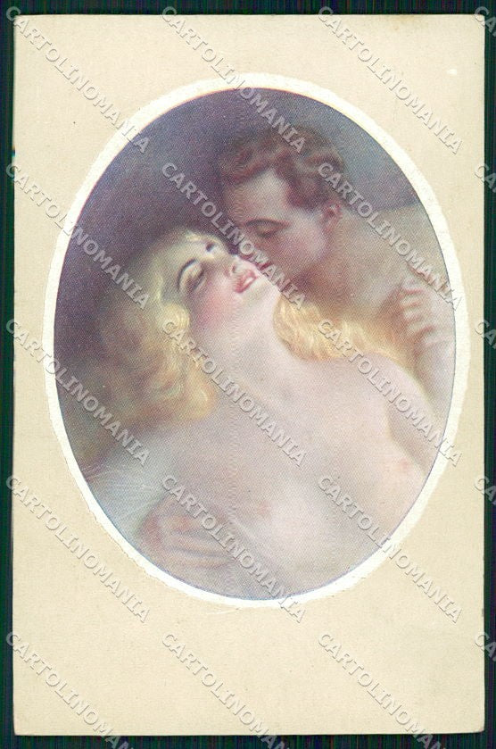 Artist Signed Guerzoni Kiss Romantic Couple serie 340-5 cartolina XP8352 – fronte