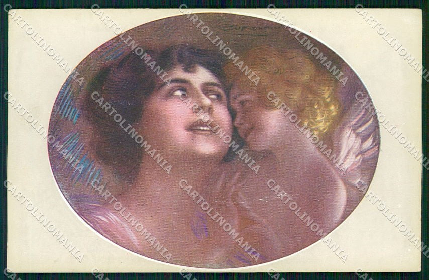 Artist Signed Guerzoni Glamour Fashion Lady serie 698-6 BKWI cartolina XP8357 – fronte