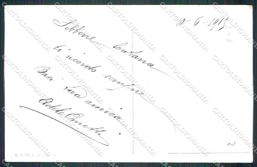Artist Signed Guerzoni Glamour Fashion Lady serie 698-6 BKWI cartolina XP8357 – retro
