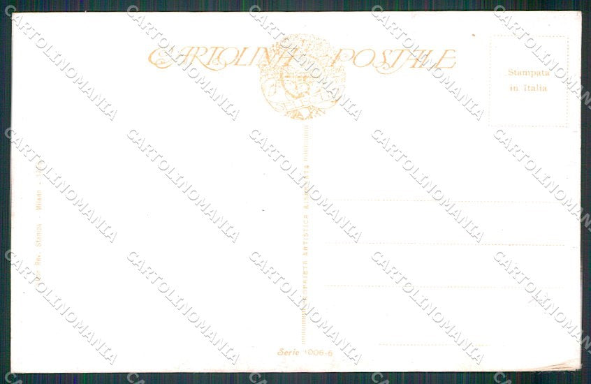Artist Signed Guerzoni Glamour Fashion Lady serie 1006-6 ABRASA cartolina XP8358 – retro
