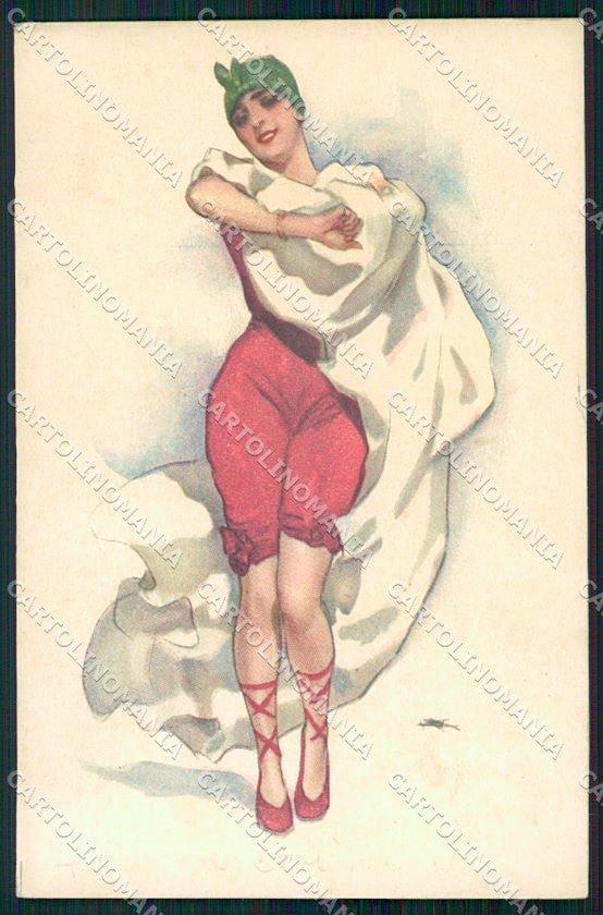 Artist Signed Metlicoviz Bathing Beauty Lady serie 333-1 cartolina XP8369 – fronte