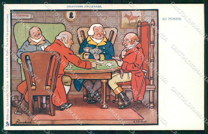 Artist Signed Raphael Tuck serie 245 Poker Playing Cards cartolina XP8377 – fronte