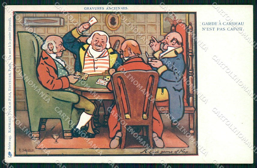 Artist Signed Raphael Tuck serie 245 Playing Cards cartolina XP8379 – fronte