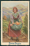 Artist Signed Collino Easter Lady cartolina XP8386 – fronte