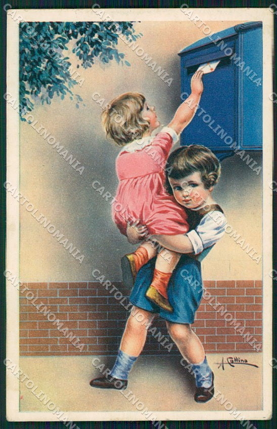 Artist Signed Collino Children serie 623 cartolina XP8389 – fronte