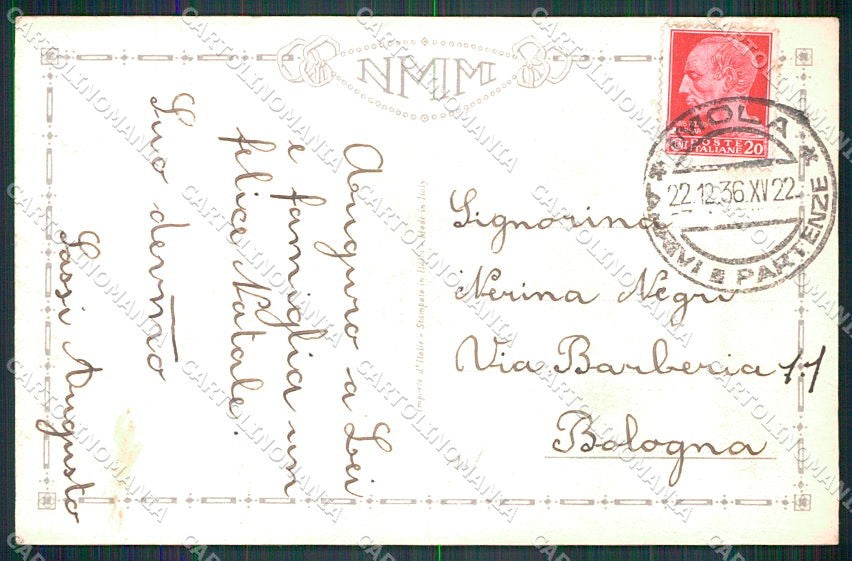 Artist Signed Collino Children Christmas cartolina XP8392 – retro