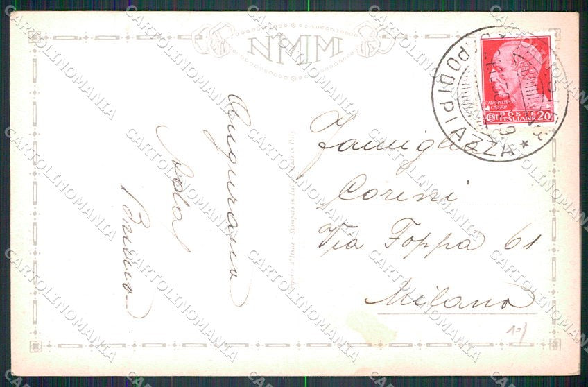 Artist Signed Collino Children Christmas cartolina XP8393 – retro
