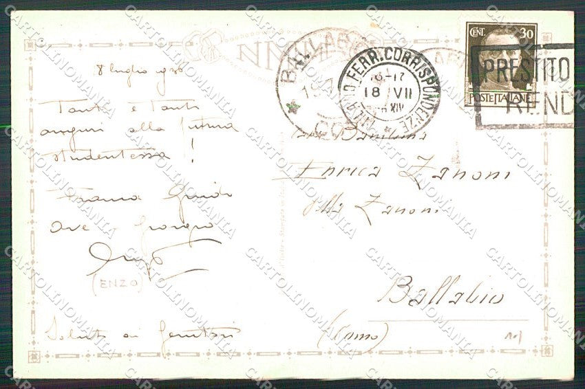 Artist Signed Collino Children cartolina XP8397 – retro