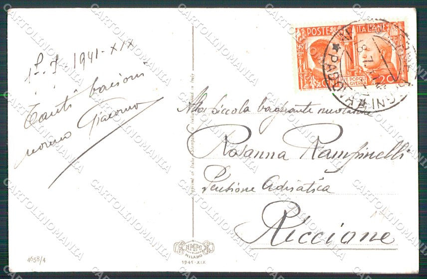 Artist Signed Collino Children Sea serie 4658-4 cartolina XP8404 – retro