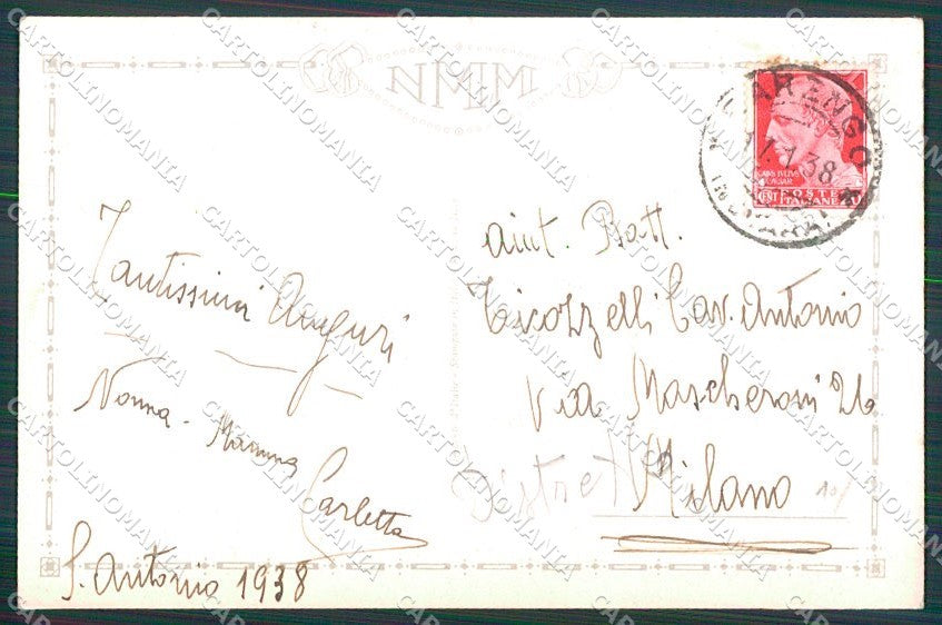 Artist Signed Collino Children cartolina XP8405 – retro