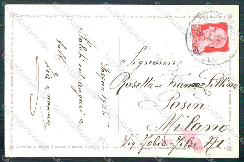 Artist Signed Collino Children Easter Pasqua cartolina XP8408 – retro
