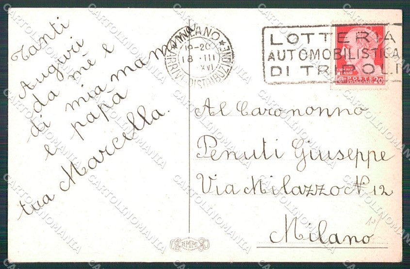 Artist Signed Collino Children cartolina XP8427 – retro