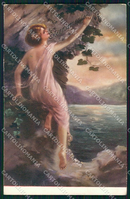 Artist Signed Montaguti Glamour Fashion Lady serie 286-4 cartolina XP8429 – fronte