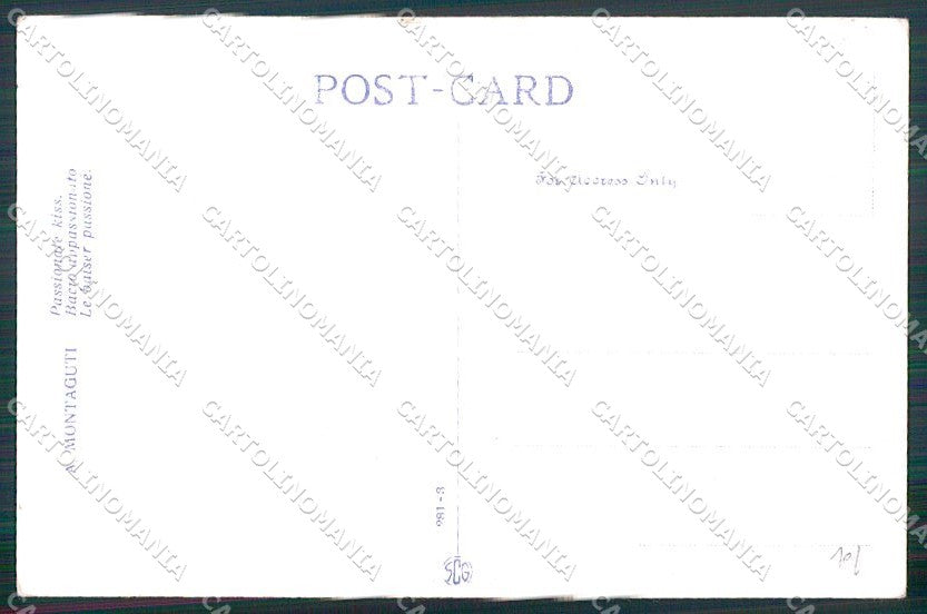Artist Signed Montaguti Kiss Romantic Couple serie 281-3 cartolina XP8433 – retro