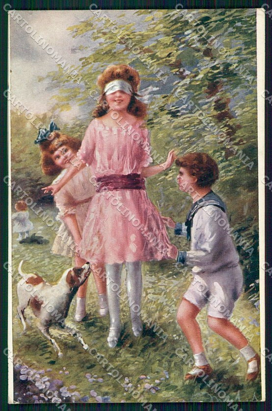 Artist Signed Montaguti Children cartolina XP8435 – fronte