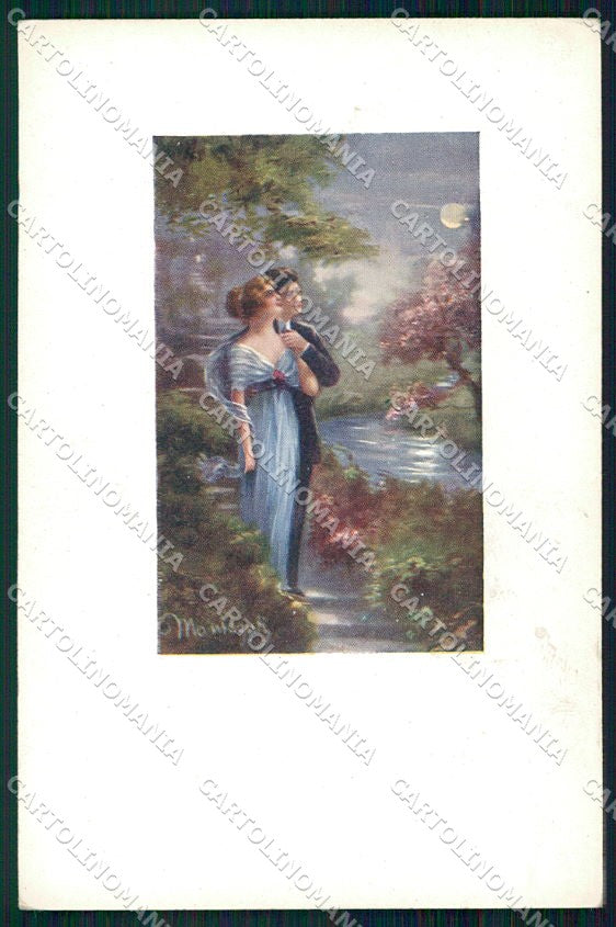 Artist Signed Montaguti Romantic Couple serie 293-1 cartolina XP8436 – fronte