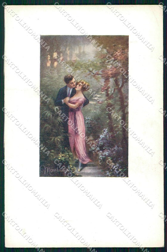Artist Signed Montaguti Romantic Couple serie 293-4 cartolina XP8437 – fronte
