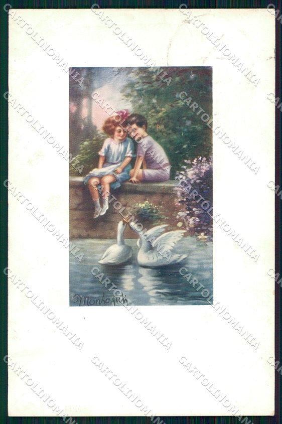 Artist Signed Montaguti Children serie 294 cartolina XP8439 – fronte