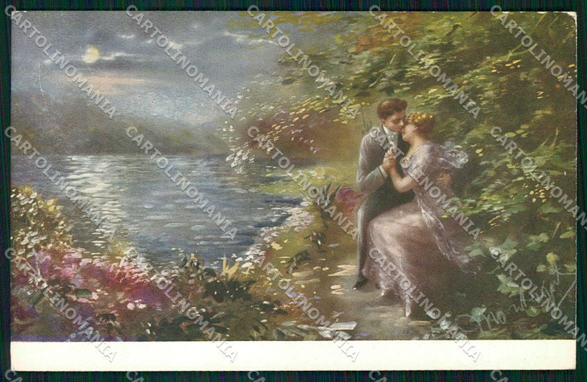 Artist Signed Montaguti Romantic Couple serie 284-4 cartolina XP8448 – fronte