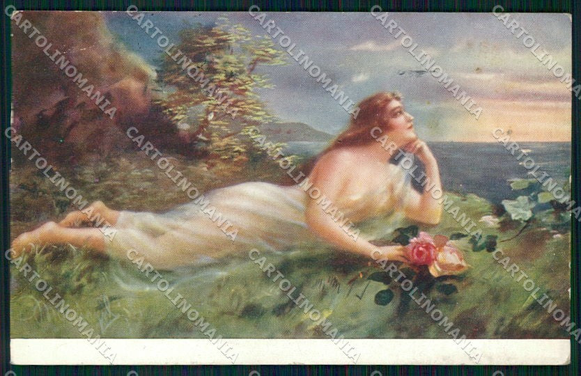 Artist Signed Montaguti Lady serie 286-3 cartolina XP8450 – fronte